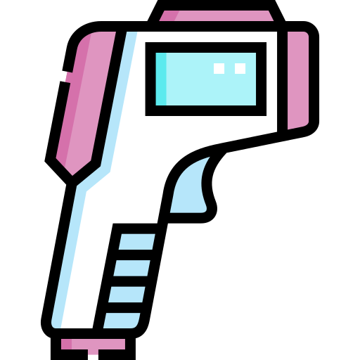 pistola de termômetro Detailed Straight Lineal color Ícone