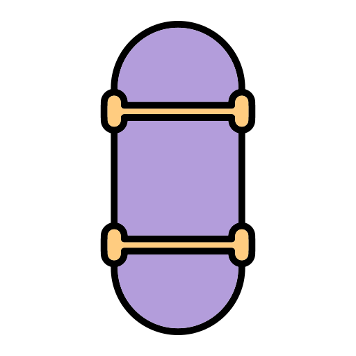 skateboard Generic Outline Color icona