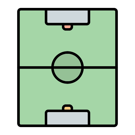 Football Field Generic Outline Color icon