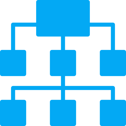 estructura de organización Generic Flat icono