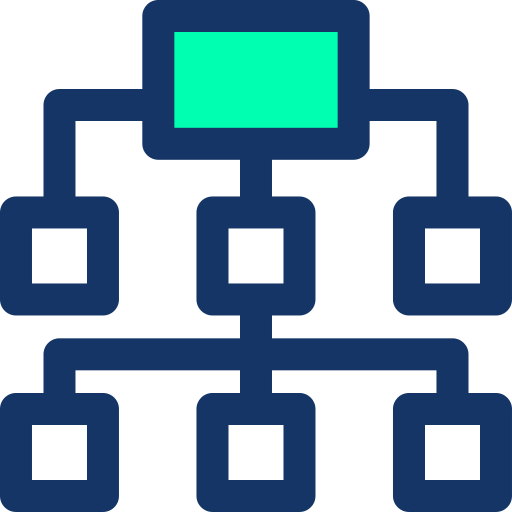 organisatiestructuur Generic Fill & Lineal icoon