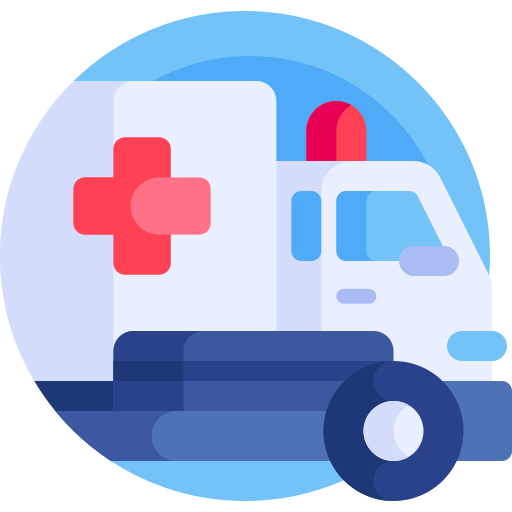 Ambulance Detailed Flat Circular Flat icon