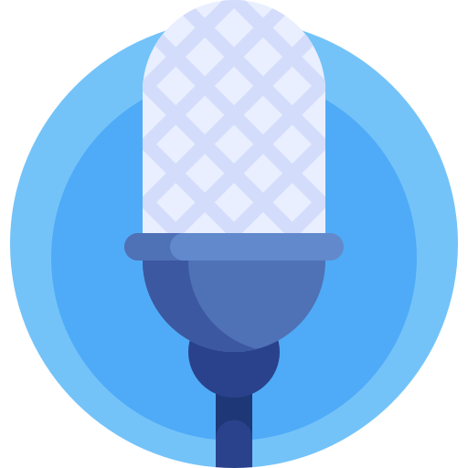 mikrofon Detailed Flat Circular Flat ikona
