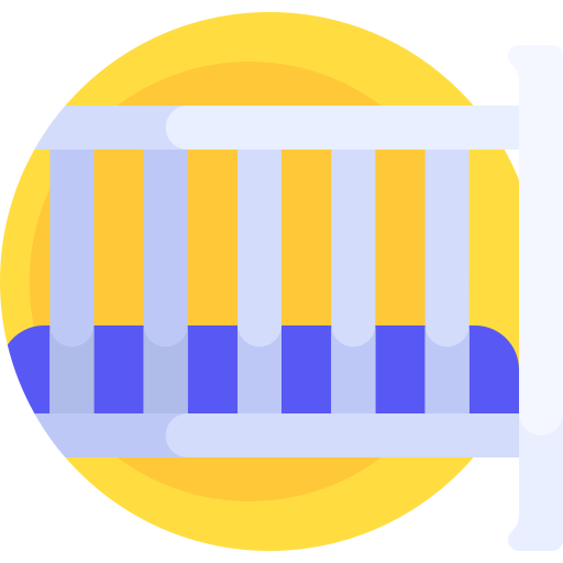 Baby crib Detailed Flat Circular Flat icon