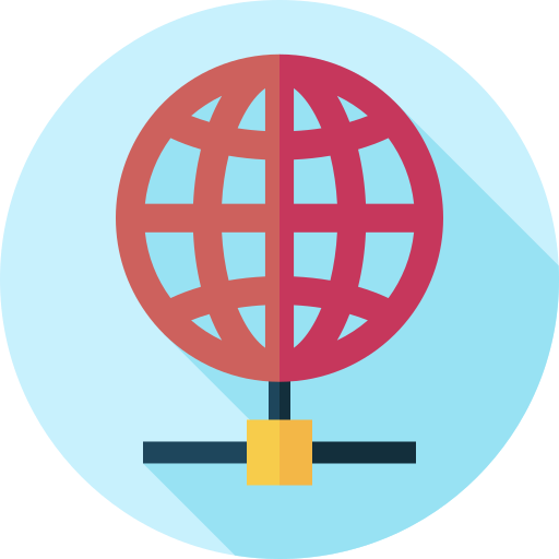 internet Flat Circular Flat icono