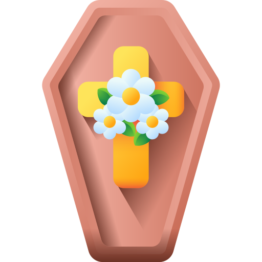 cercueil 3D Color Icône