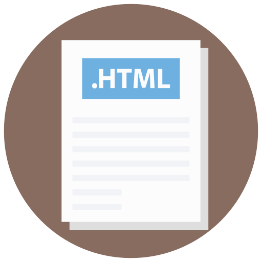 archivo html Generic Flat icono