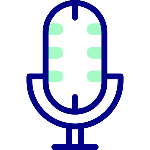 micrófono Detailed Mixed Lineal color icono