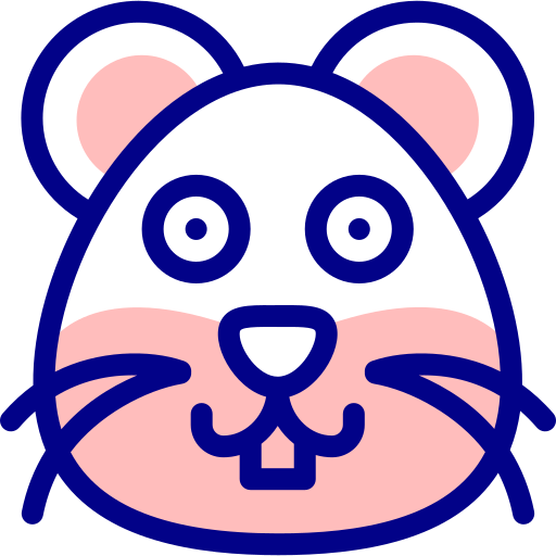 Hamster Detailed Mixed Lineal color icon