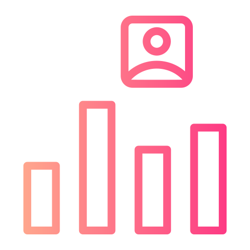 gráfico de barras Generic Gradient icono