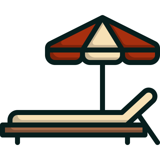 cama solar Generic Outline Color icono