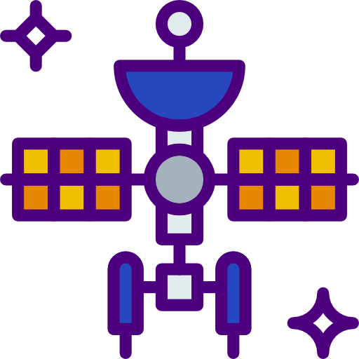 satélite prettycons Lineal Color Ícone