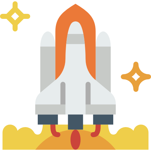 Rocket prettycons Flat icon