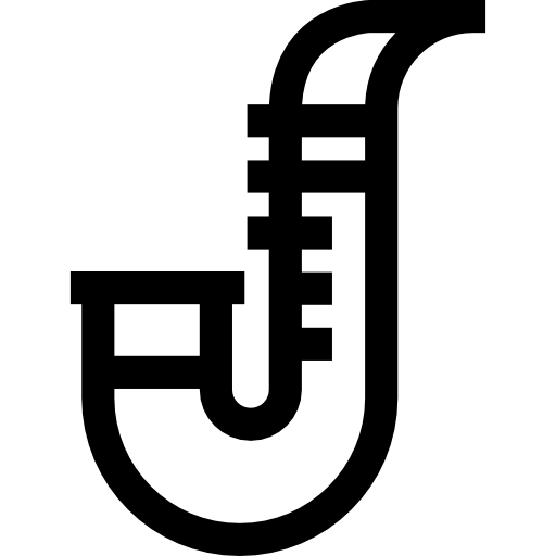 saksofon Basic Straight Lineal ikona