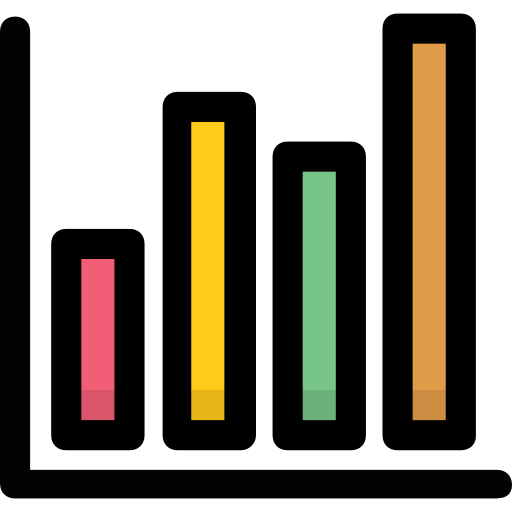 analytics Prosymbols Lineal Color Ícone