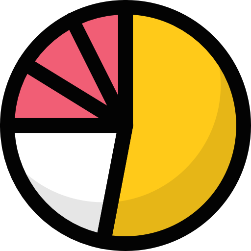 Pie chart Prosymbols Lineal Color icon