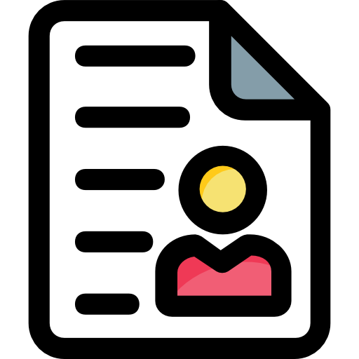 curriculum vitae Prosymbols Lineal Color icono