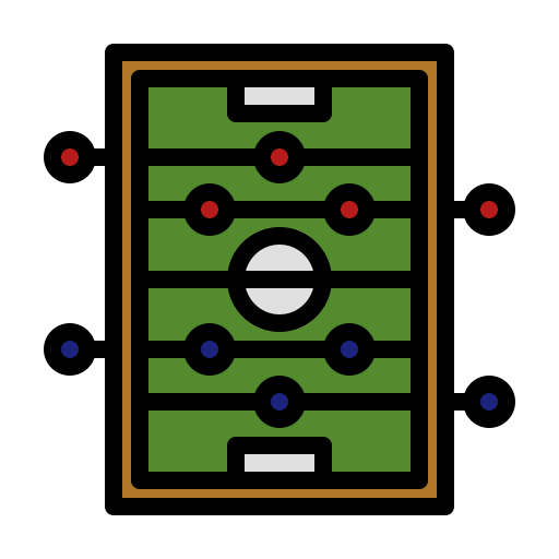 Настольный футбол Generic Outline Color иконка
