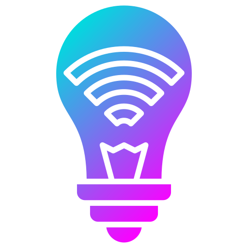 inteligentna żarówka Generic Flat Gradient ikona