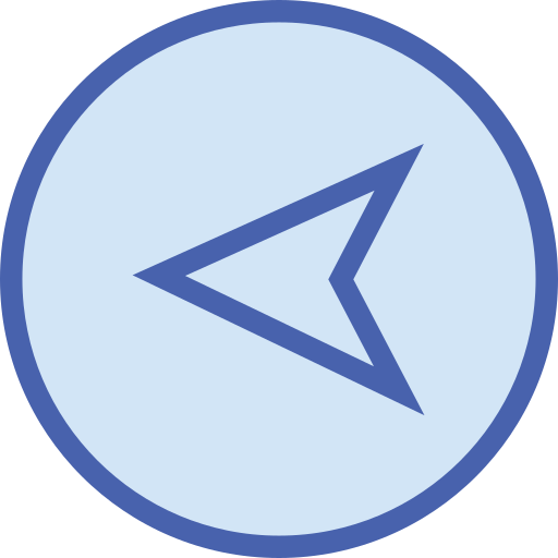 linker pfeil Generic Blue icon