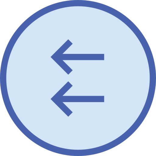 flechas dobles Generic Blue icono