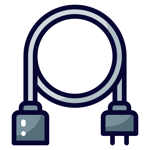 Extension cord Generic Outline Color icon