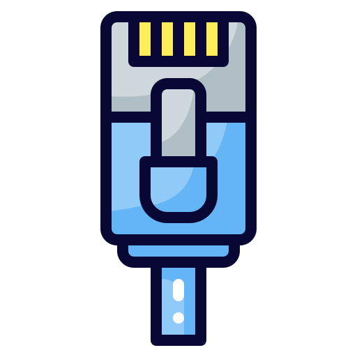 rj45 Generic Outline Color иконка