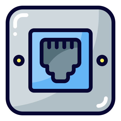 Telephone socket Generic Outline Color icon