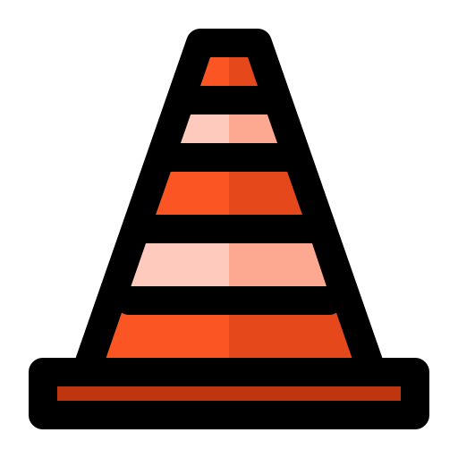 Дорожный конус Generic Outline Color иконка