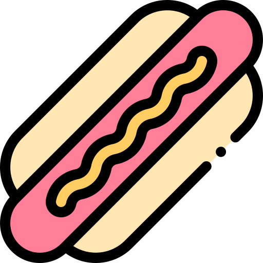 hot-dog Detailed Rounded Lineal color Icône