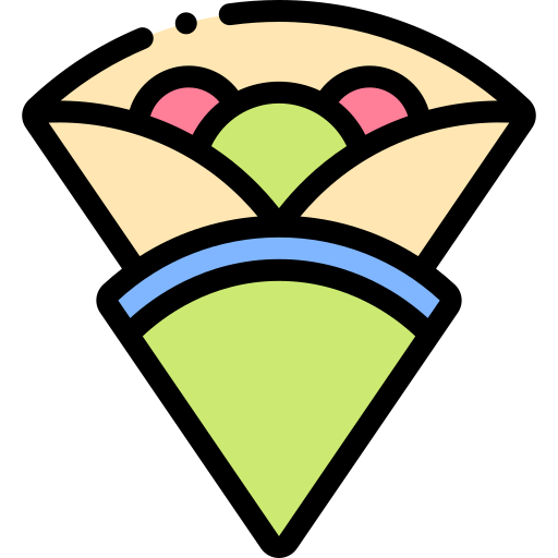 クレープ Detailed Rounded Lineal color icon