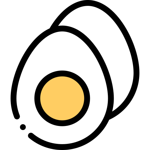 삶은 달걀 Detailed Rounded Lineal color icon