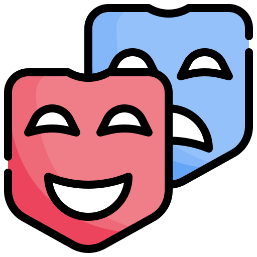 máscara de teatro Generic Outline Color icono