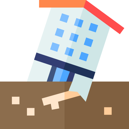 지진 Basic Straight Flat icon