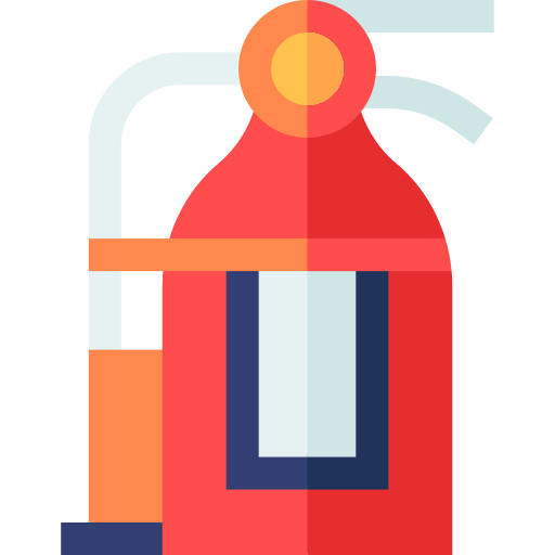 Fire extinguisher Basic Straight Flat icon