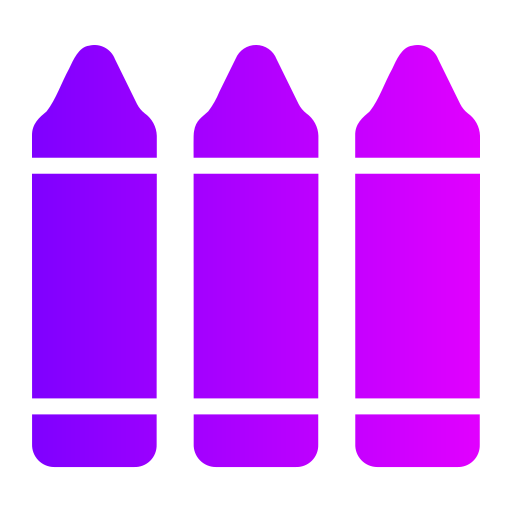 lápiz de color Generic Flat Gradient icono