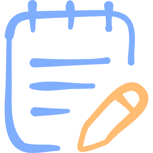 notatka Basic Hand Drawn Color ikona