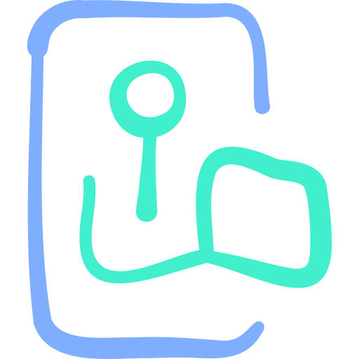 mobile karte Basic Hand Drawn Color icon