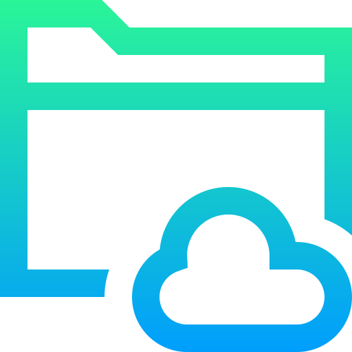 Cloud Super Basic Straight Gradient icon