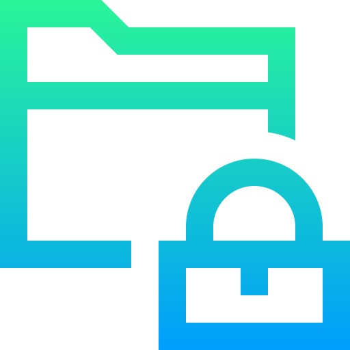 Lock Super Basic Straight Gradient icon