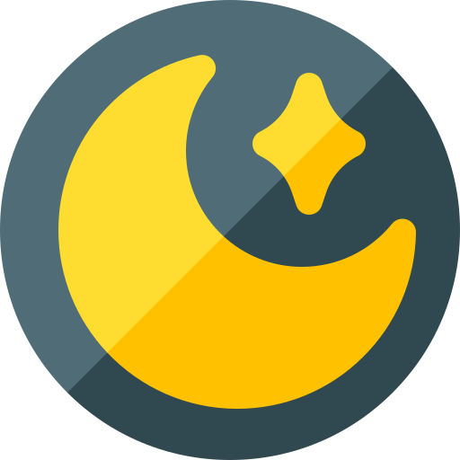Night mode Basic Rounded Flat icon
