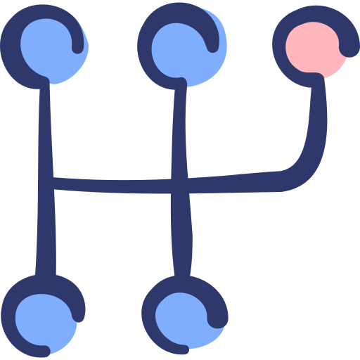 skrzynia biegów Basic Hand Drawn Lineal Color ikona