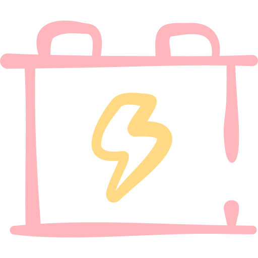 batteria Basic Hand Drawn Color icona