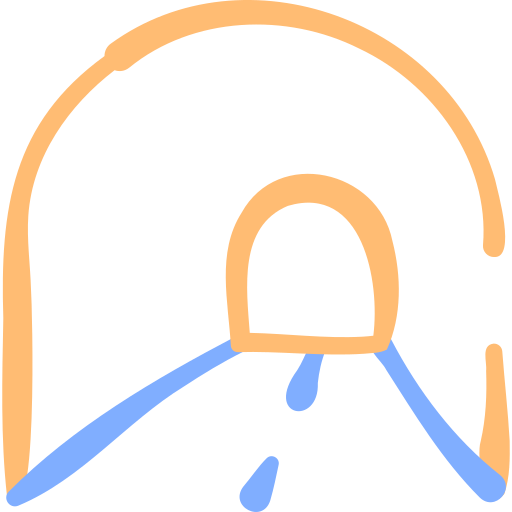 トンネル Basic Hand Drawn Color icon