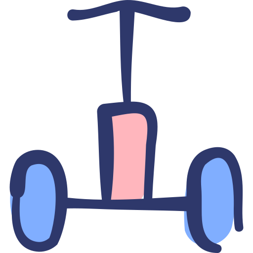 segway Basic Hand Drawn Lineal Color icoon