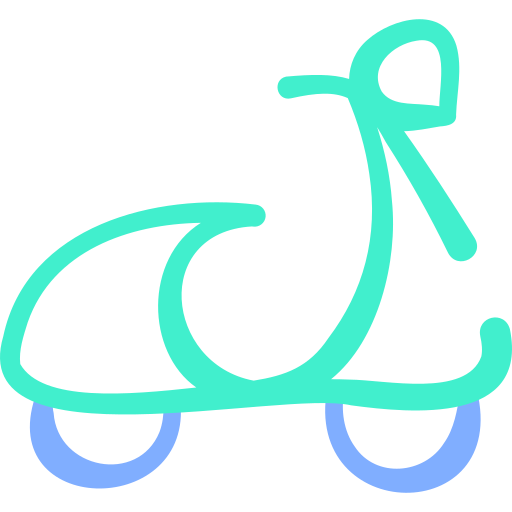 スクーター Basic Hand Drawn Color icon