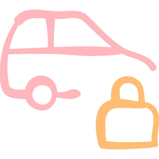 coche Basic Hand Drawn Color icono