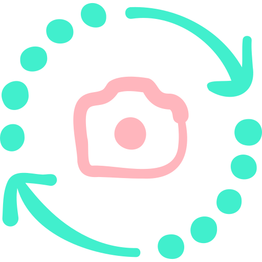 camera Basic Hand Drawn Color icoon
