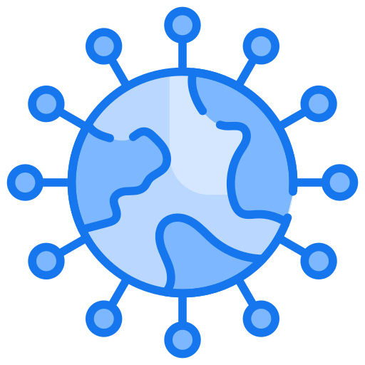 Global connection Generic Blue icon