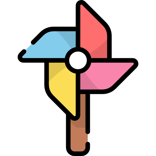 Pinwheel Kawaii Lineal color icon